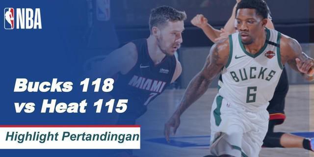VIDEO: Highlights NBA, Milwaukee Bucks Vs Miami Heat 118-115