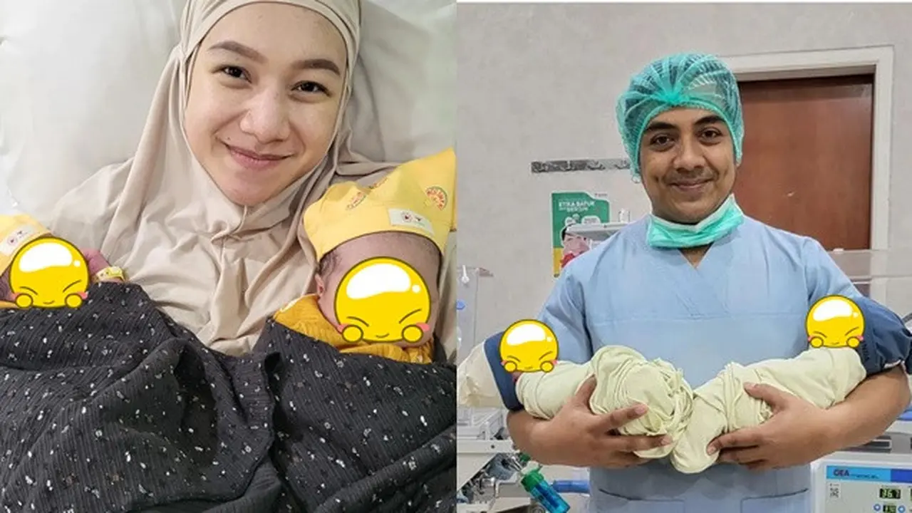 8 Tahun Menanti, Ini 6 Potret Indri Giana Istri Ustaz Riza Melahirkan Anak Kembar