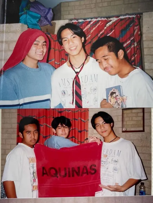 Begini potret Daniel Mananta ketika SMA. Penampilannya dengan rambut belah tengah mirip personel F4, Vanness Wu. (foto: Instagram/@vjdaniel)