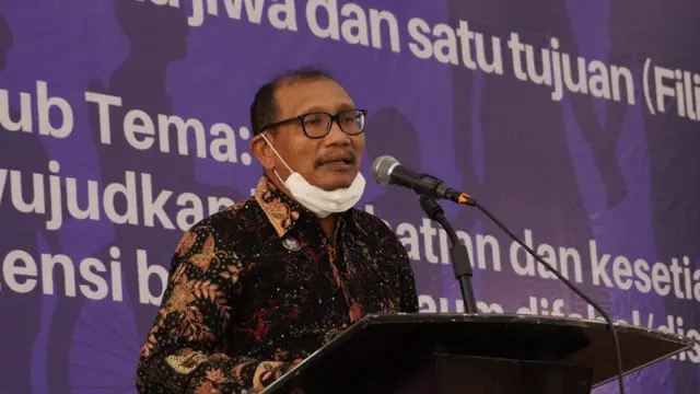 Ketua Umum Panitia Tahun Kesehatian HKBP Distrik VIII DKI Jakarta Pontas Pane di Jakarta, 22 Juni 2022