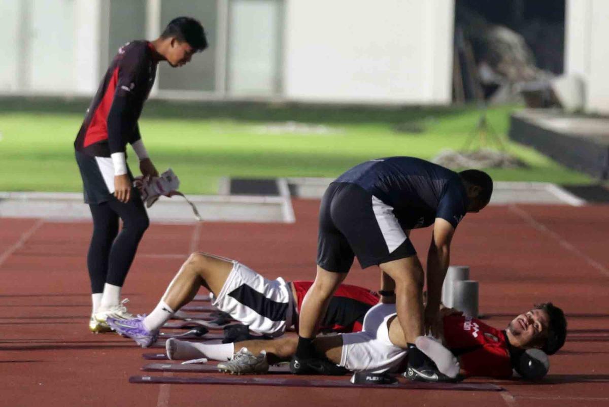 FOTO: Jelang Piala AFF U-23 2025, Timnas Indonesia Panaskan Mesin di Stadion Madya Jakarta