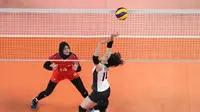 Timnas voli putri Indonesia harus mengakui kekalahan dengan skor 0-3 dari Jepang pada pertandingan pertama Grup A Asian Games 2018. (INASGOC)