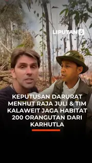 Keputusan Darurat Menhut Raja Juli & Tim Kalaweit Jaga Habitat 200 Orangutan dari Karhutla