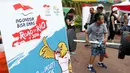 Anak-anak mengikuti games kampanye Indonesia Bisa Emas, Road to Rio 2016 di Senayan, Jakarta, Minggu (20/3/2016). (Bola.com/Nicklas Hanoatubun)