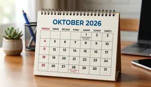 Kalender Oktober 2026 Lengkap Tanggal Merah & Cuti Bersama
