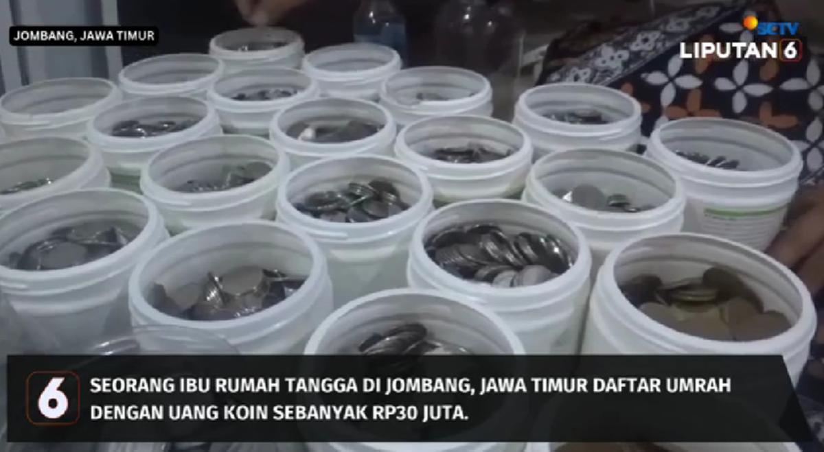 Lilik Setyorini, ibu rumah tangga menabung uang koin selama empat tahun untuk umrah