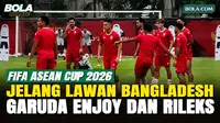 Timnas Indonesia menjalani official training di Stadion PTIK, Jakarta Selatan, Rabu (30/9/2026), jelang menghadapi Bangladesh di FIFA ASEAN Cup 2026. Kevin Diks dkk. terlihat enjoy dan rileks dalam sesi latihan resmi, meski pertandingan ini menjadi l...