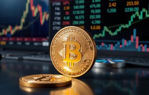 Aset digital kripto Bitcoin. (Foto by AI)