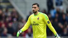 Kiper AC Milan, Gianluigi Donnarumma bicara soal masa depannya usai melawan Napoli. (MIGUEL MEDINA / AFP)