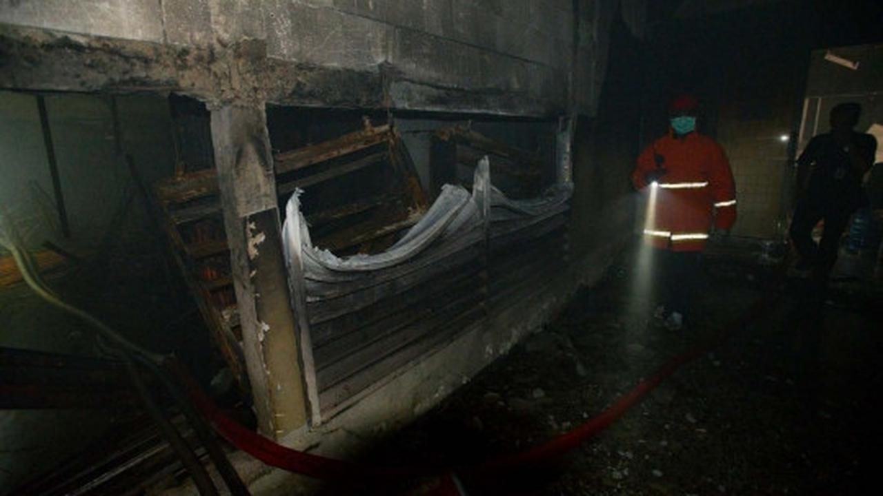 Kondisi hangus basement Dirjen Pajak usai dilalap si jago merah