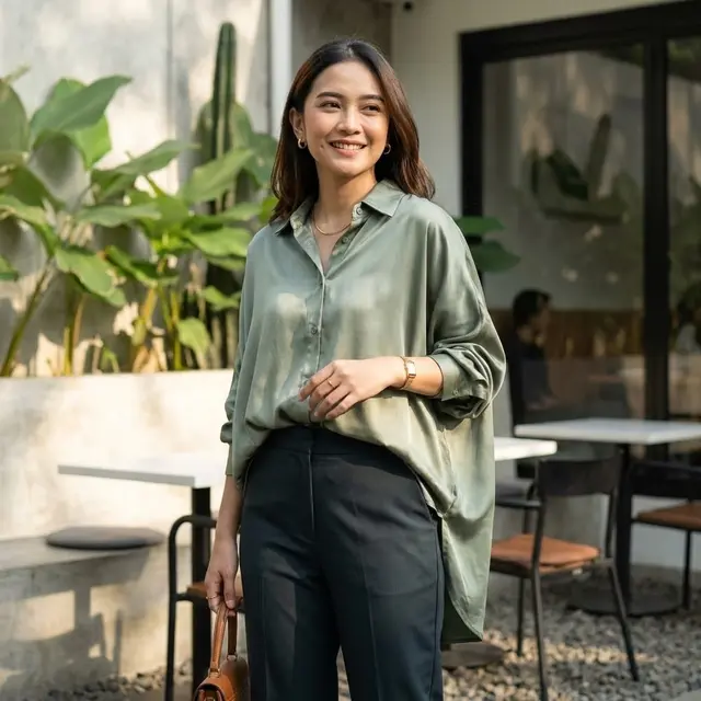 Kemeja Oversize Silk(Foto: AI)