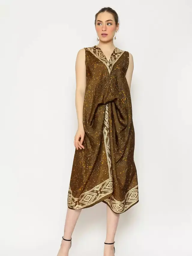 Model Dress Batik Panjang dengan Konsep Stylish dan Elegan
