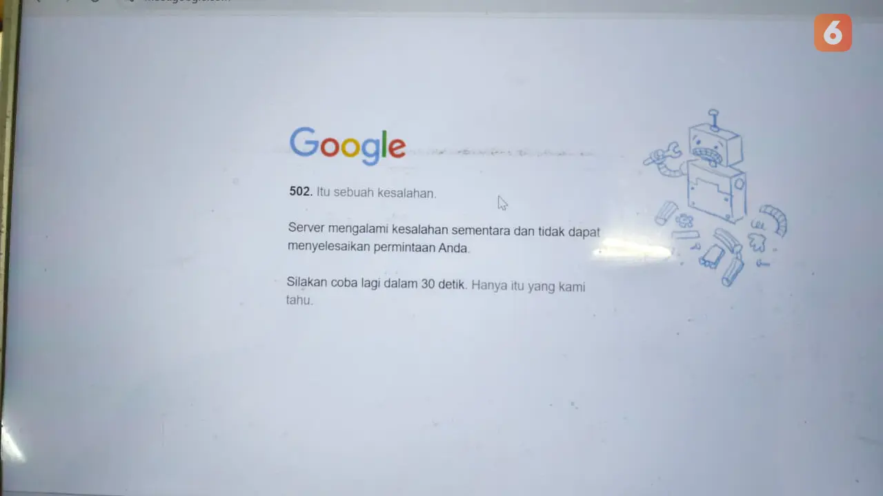Google Meet down. Liputan6.com/Arief Ferdian Maulana
