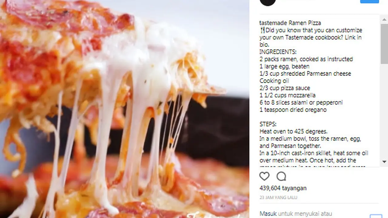 Ingin memperkaya menu lezat dan sehat di rumah? Simak resep ramen pizza istimewa yang satu ini.