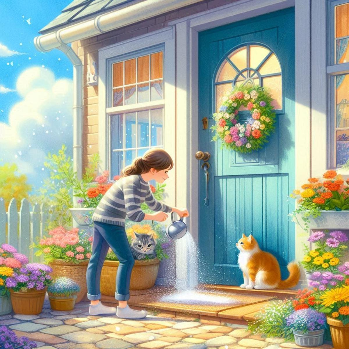 Ilustrasi Menabur Garam di Pintu Rumah