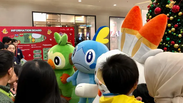 Suasana penampilan trio galar pada Opening day Pokemon Festival di Jakarta pada Kamis, 5 Desember 2024