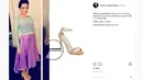 Ada juga heels berwarna khaki yang sepertinya akan membuat penampilan Raisa tampak jenjang. Sepatu bermerek Steve Madden ini harganya hanya Rp. 1.175.000. (Instagram/fashion.rasiaandriana)