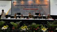 Rapat Umum Pemegang Saham (RUPS) Tahunan PT Kimia Farma Tbk (KAEF) Tahun Buku 2024 mengesahkan perubahan pengurus.&nbsp; (Foto: Liputan6.com/Gagas YP)