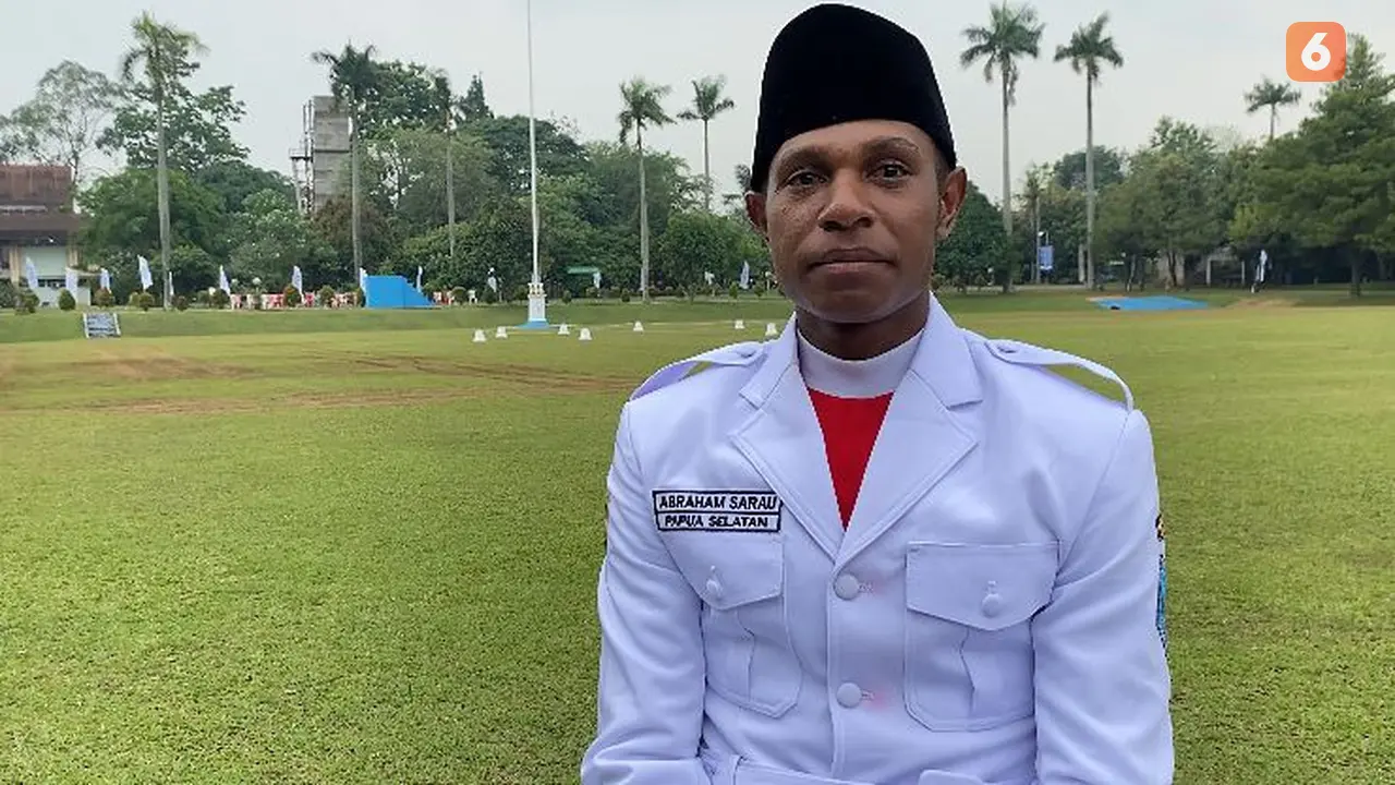 Foto Abraham Sarau, Paskibraka Nasional 2025 asal Papua Selatan