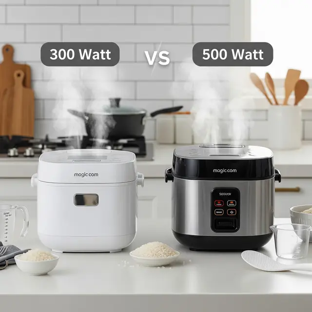Perbandingan Magic Com 300 Watt vs 500 Watt