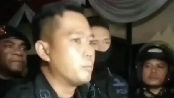 Kabbagrenmin Satbrimob Polda Metro Jaya Kompol Jemmy Yudanindra. (Tangkapan layar dari video yang beredar).