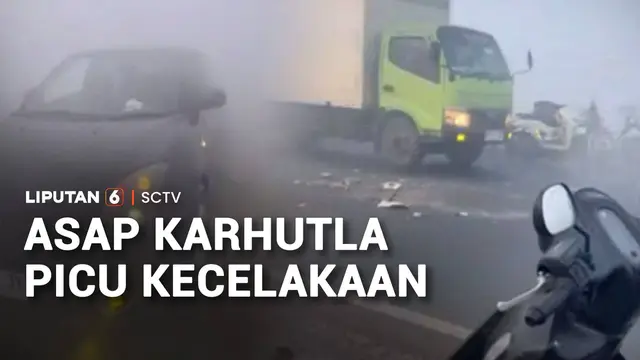 Jarak Pandang Terhalang Kabut Asap, Pemotor Terluka Usai Tabrak Belakang Truk