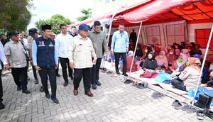 Mendagri Tito Dampingi Presiden Prabowo Tinjau Banjir Langkat (Istimewa)