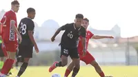 Penyerang Timnas Indonesia U-20, Ginanjar Wahyu, saat menghadapi Moldova dalam laga uji coba di Turki, Jumat (4/11/2022). (Dok. PSSI)