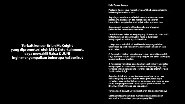 Label Raisa Tidak Ikut Campur
