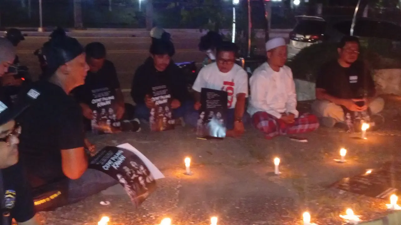 Mengetuk Pintu Langit dari Batam, Aksi Solidaritas Doa Jurnalis untuk Lima Rekan yang Hilang di Anak Krakatau