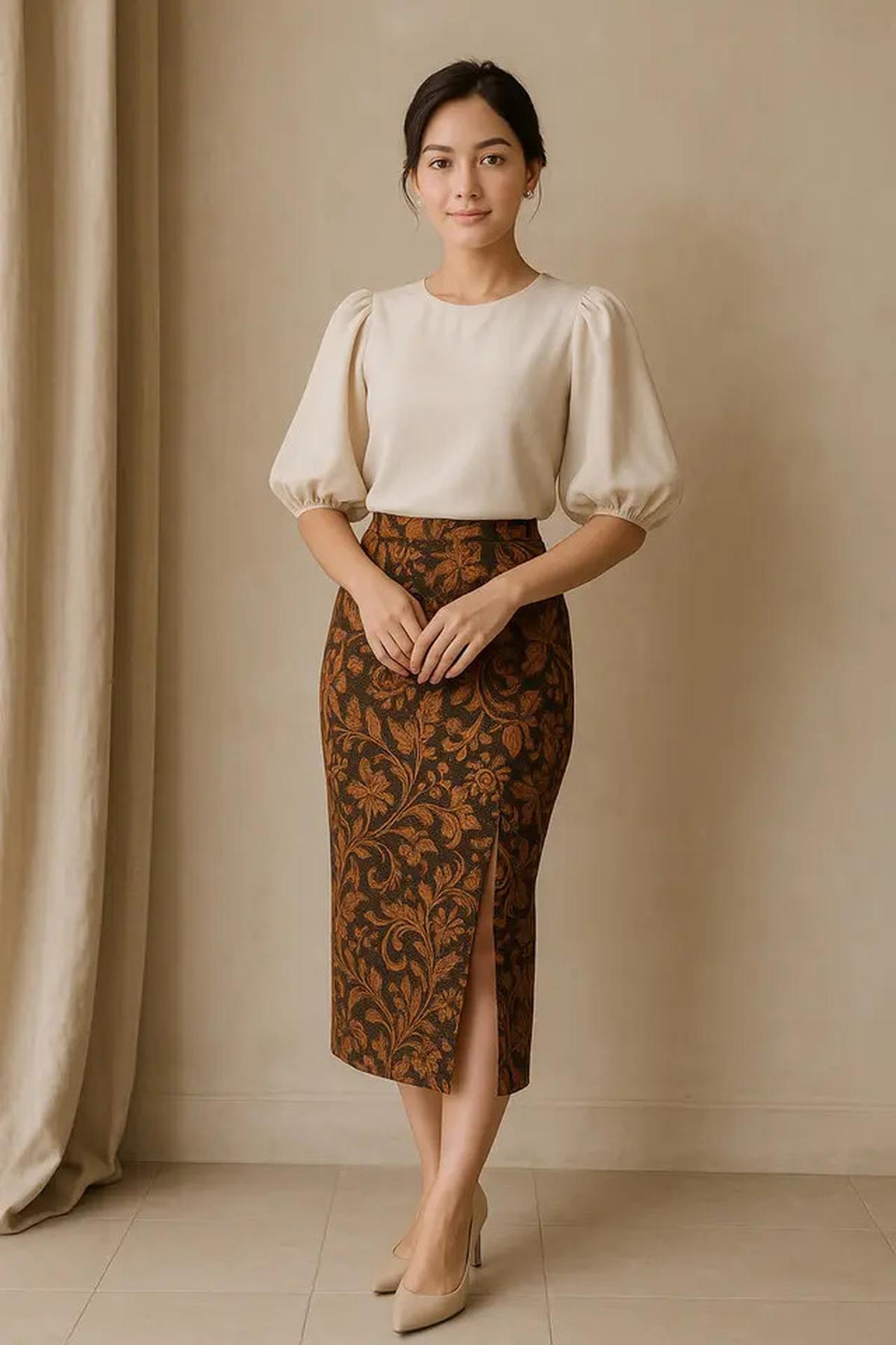 Rok Span Batik Belah Samping Cocok dengan Baju Apa? Ini 8 Gaya yang Harus Dicoba
