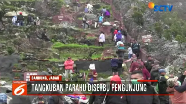 Cuaca Ekstrem, Tangkuban Perahu Tetap Diserbu Pengunjung