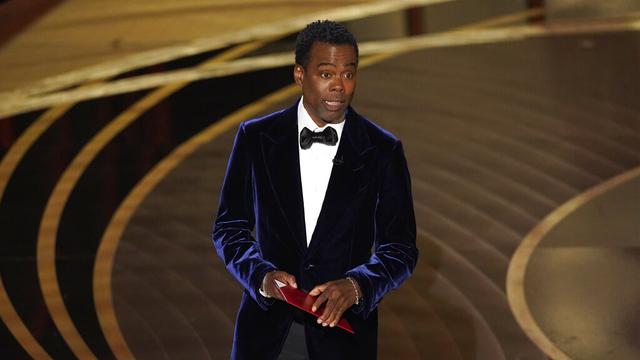 Chris Rock di Piala Oscar 2022. (AP Photo/Chris Pizzello)