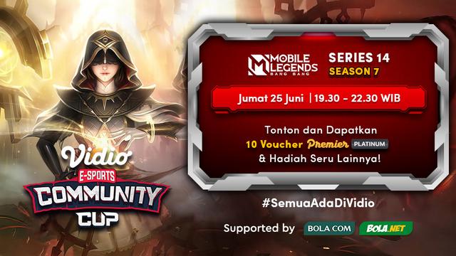 Link Live Streaming Vidio Community Cup Season 7 Mobile Legends Series 14, Jumat 25 Juni 2021