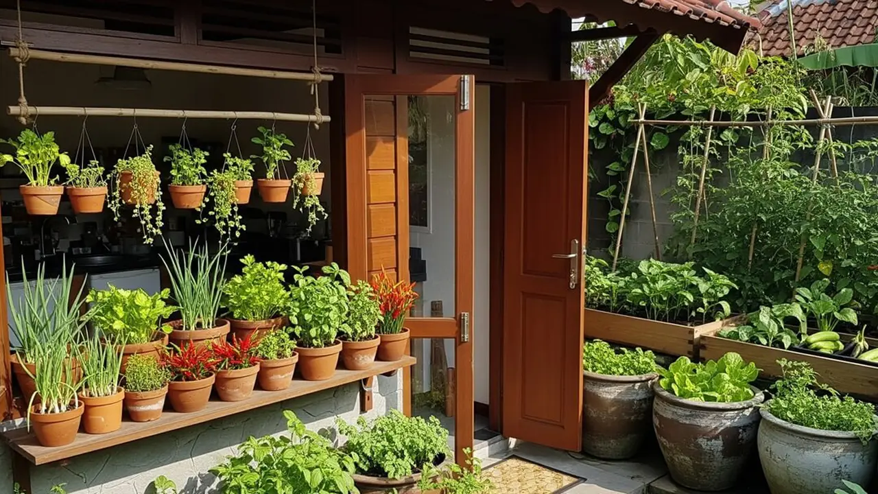 Rumah Mini Tapi Punya Kebun Sayur Luas