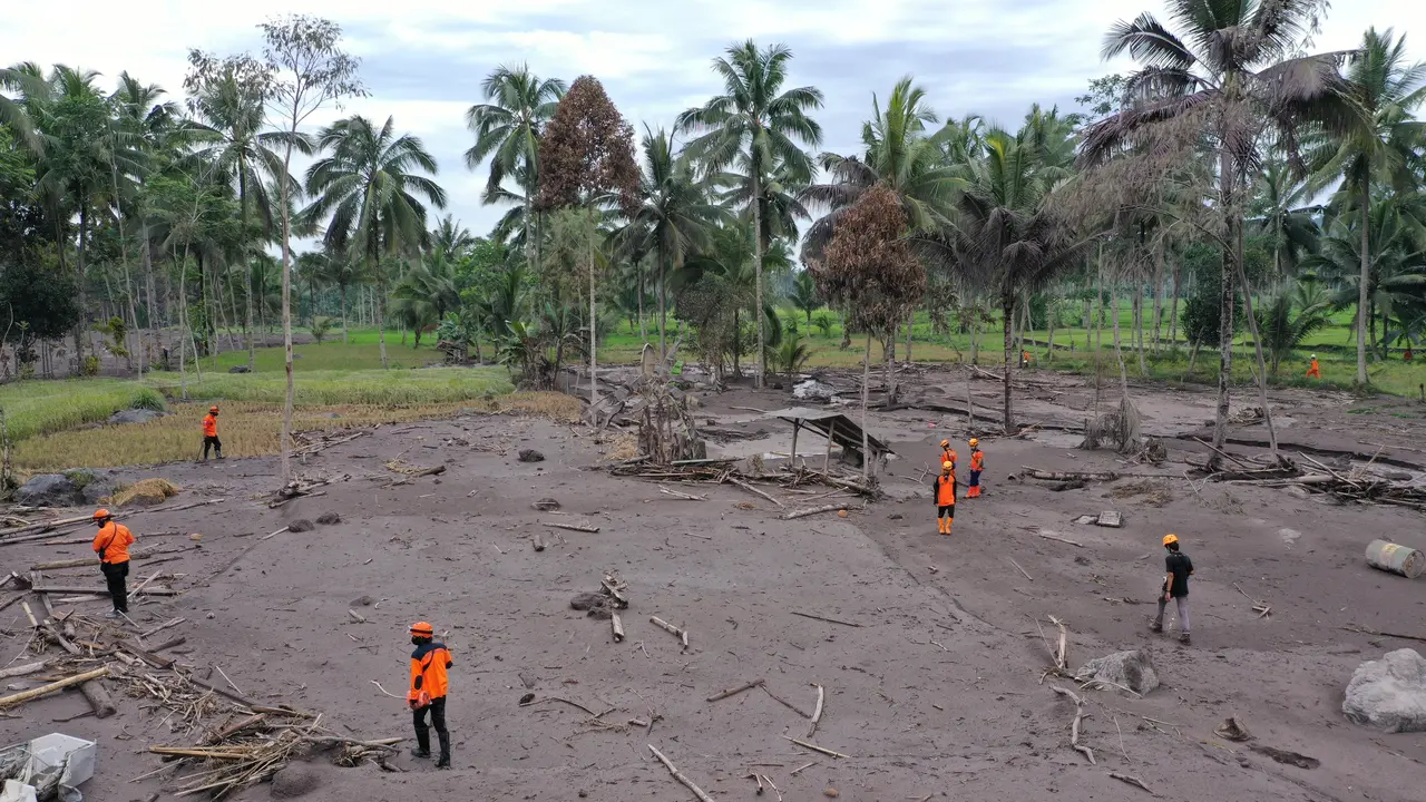 Pencarian dan Evakuasi Korban Erupsi Gunung Semeru