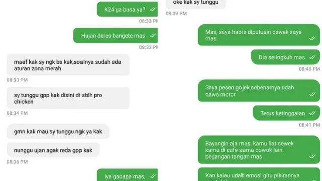 driver ojol jadi tempat curhat