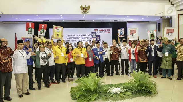 Resmi Kantongi Nomor Urut, KPU Tetapkan Berita Acara ke 14 Parpol