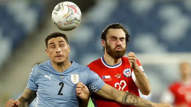 Foto Copa America: Arturo Vidal Bunuh Diri, Timnas Chile Gagal Taklukkan Uruguay