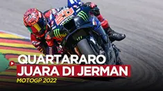 Berita video highlights balapan MotoGP Jerman 2022, di mana Fabio Quartararo menjadi juara, Minggu (19/6/2022) malam hari WIB.