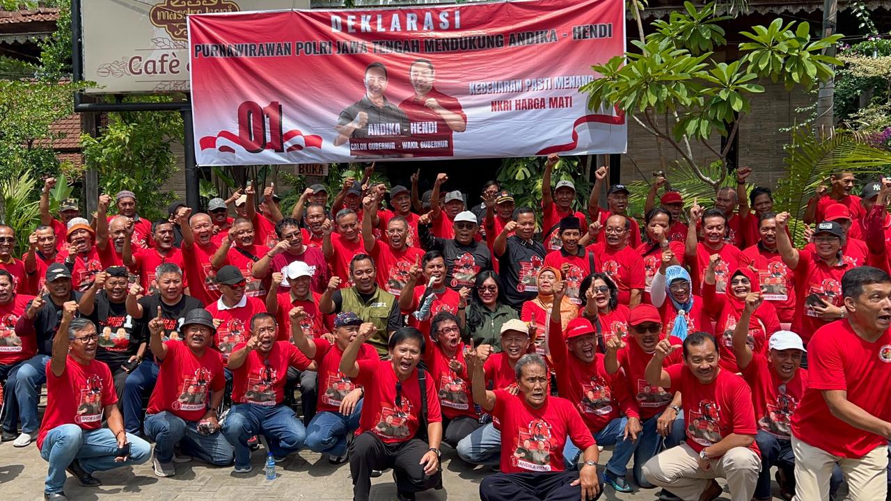 Purnawirawan Polri di Jawa Tengah Siap Menangkan Pasangan Andika-Hendi