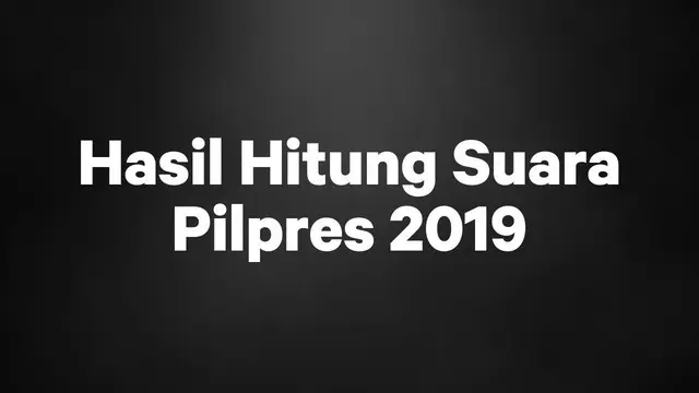 Berikut hasil hitung suara Pilpres 2019 yang sudah masuk di situs pemilu2019.kpu.go.id pada Selasa 23 April 2019.