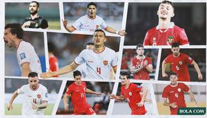 Kolase - Thom Haye, Jay Idzes, Verdonk, Jordi Amat, Rafael Struick, Ragnar Oratmangoen, Nathan Tjoe-A-On, Justin Hubner, Ivar Jenner, Sandy Walsh, Shayne Pattynama (Bola.com/Adreanus Titus)