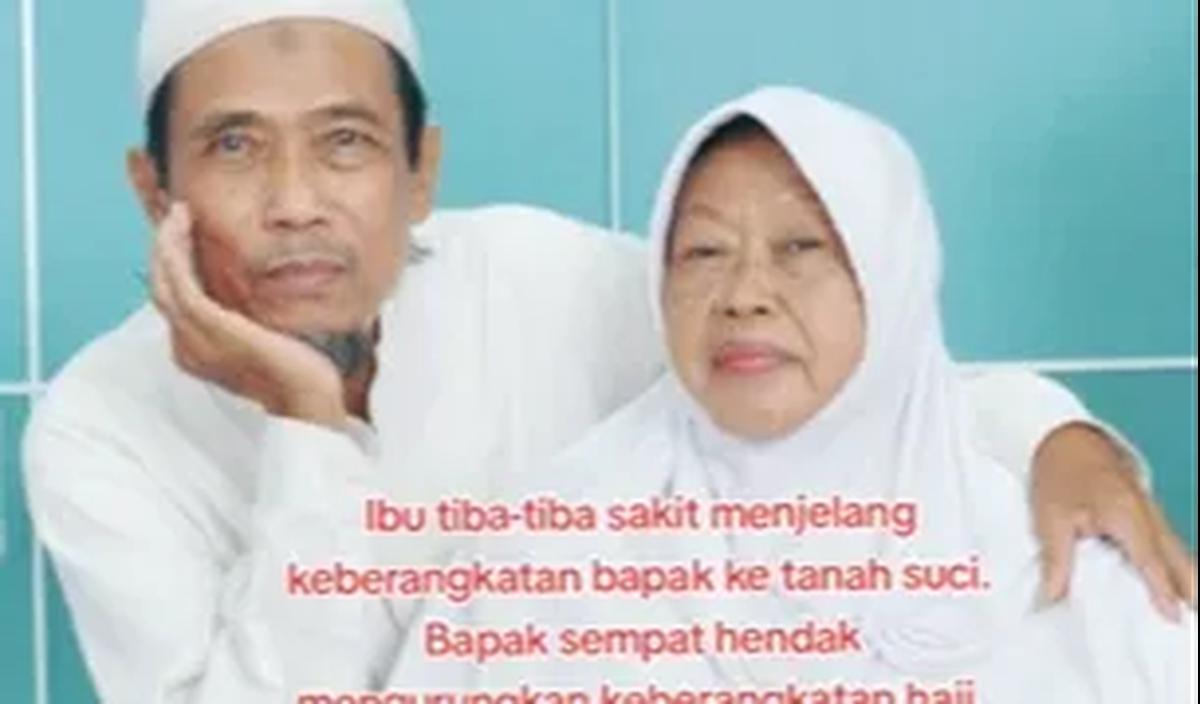 Mendiang sang istri tiba-tiba sakit saat suaminya akan berangkat haji. Awalnya sang suami berniat tak jadi berangkat haji. Namun sang istri memberikan dorongan untuk tetap menunaikan haji.
