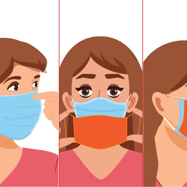 Infografis Cara Pakai Masker Dobel Yang Benar News Liputan6 Com