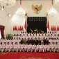 Pasukan Pengibar Bendera Pusaka (Paskibraka) yang akan bertugas pada upacara HUT ke-73 Republik Indonesia sudah tiba di Istana. (Foto: Liputan6.com/M Fajri Erdyansyah)