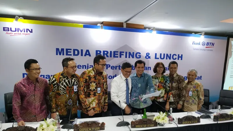 Media Briefing & Lunch di Kantor Cabang Bank BTN Cawang Jakarta Timur, Senin (17/2/2020).