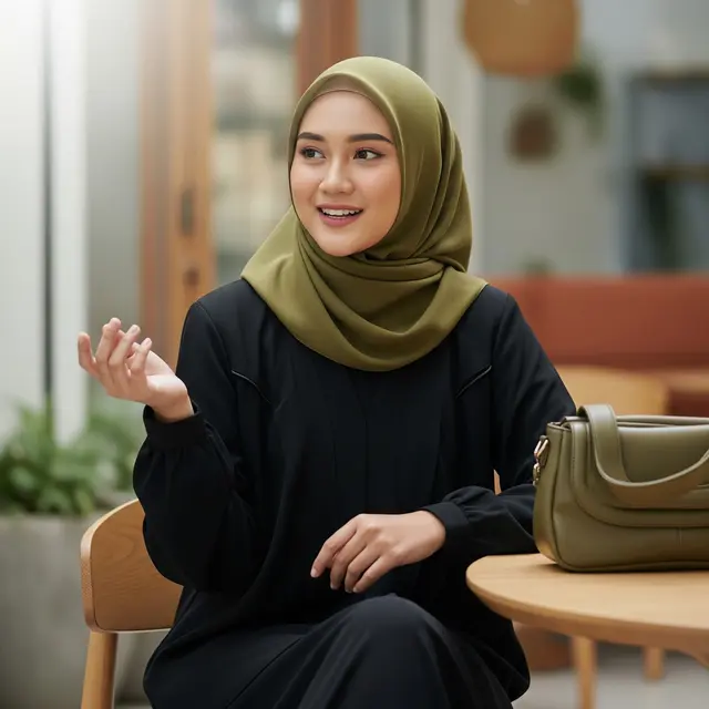 Jilbab Warna Olive