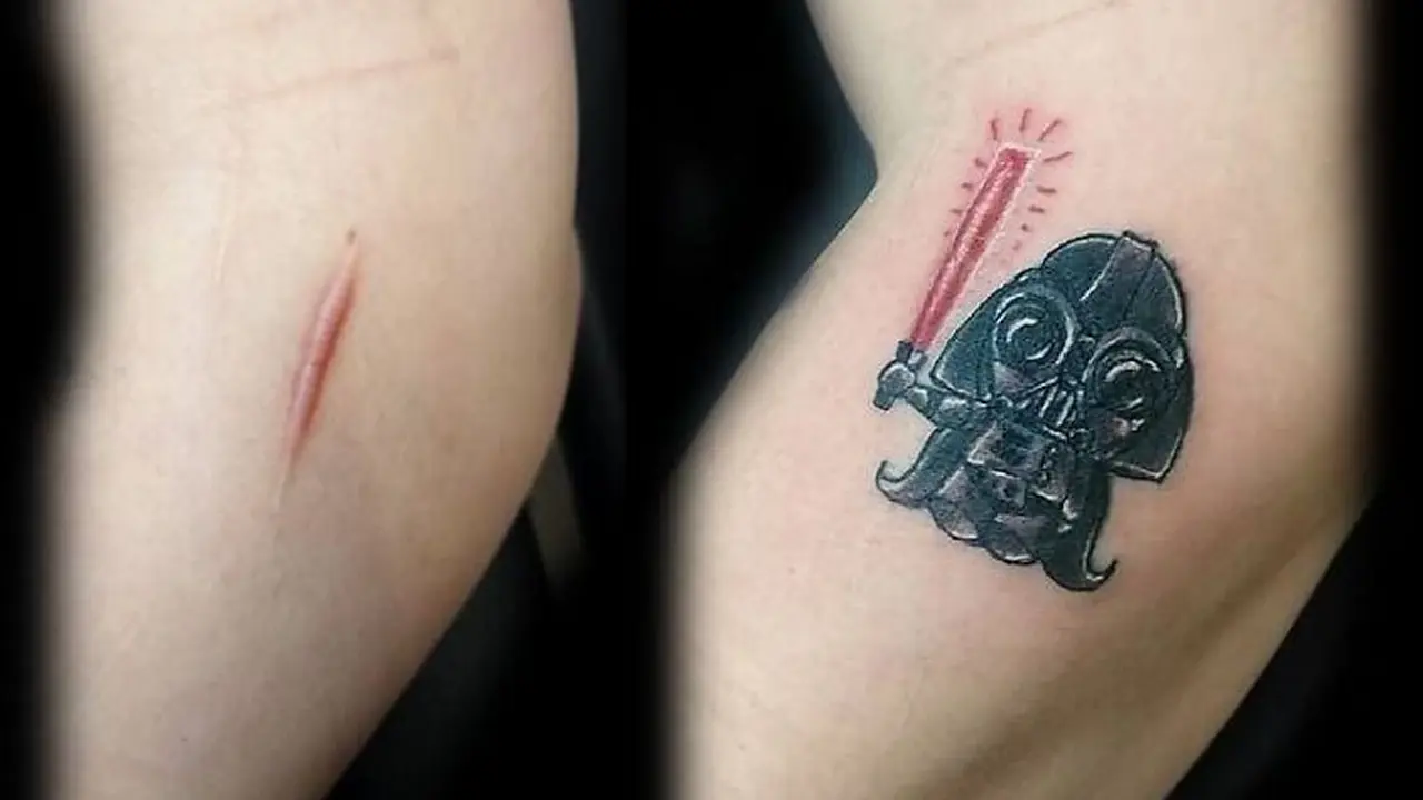 tato dari bekas luka (foto: boredpanda)
