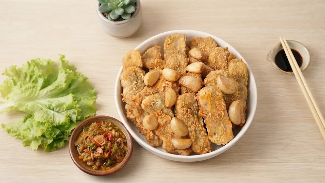Resep tempe krispi bawang putih